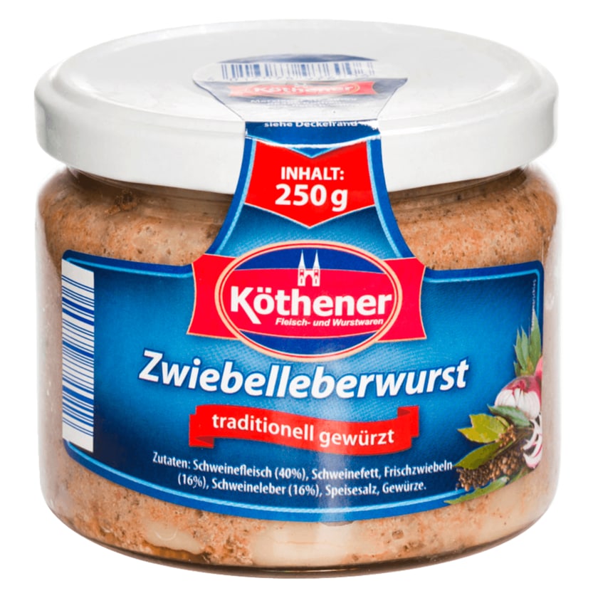 Köthener Zwiebelleberwurst im Glas 250g
